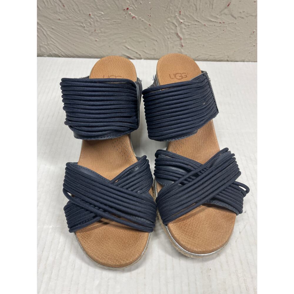 Ugg Sandals wedge Women's Hilarie Navy Blue‎ Size 7